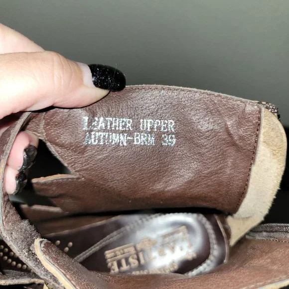 L' Artiste by Spring Step Womens Shoes Brown 39 Autumn Zip High Heel Pumps - Picture 2 of 9